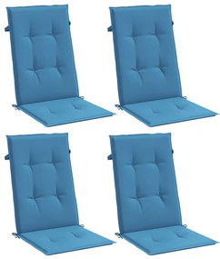 Almofadões para cadeiras altas4 pcs mesclado tecido azul