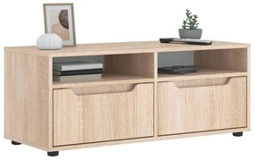 vidaXL Móvel TV VISNES derivados madeira carvalho sonoma 100x40x38 cm