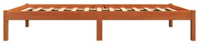 Cama sem colchão 75x190 cm madeira de pinho maciça castanho-mel