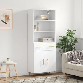 vidaXL Armário alto 69,5x34x180 cm derivados de madeira branco