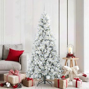 vidaXL Árvore de Natal Articulada Artificial Branco 180 cm PE e PVC