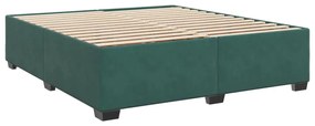Estrutura de cama sem colchão 180x200 cm veludo verde-escuro