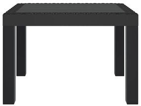Mesa de jardim 59x47x40 cm PP antracite