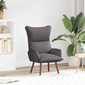 Cadeira Relaxante vidaXL Cinza em Couro Sintético