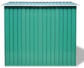 Abrigo de jardim metal verde 257x205x178 cm