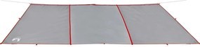 Lona de campismo 420x440 cm impermeável cinzento e laranja