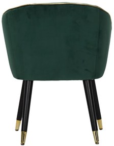 POLTRONA PARIS VERDE E DOURADA 62X58X78 CM