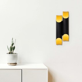Candeeiro de Parede Efsun – Preto – 160 x 12 cm, Altura 45 cm