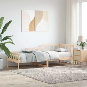 Sofá-cama sem colchão 80x200 cm madeira de pinho maciça