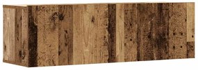 Conjunto de armário TV de parede 2 pcs madeira madeira velha