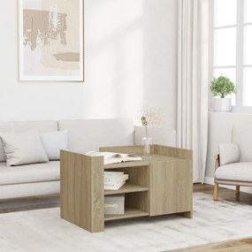 vidaXL Mesa de centro 80x50x50 cm derivados de madeira carvalho sonoma