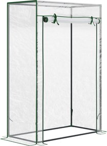 Outsunny Estufa com Porta Enrolável e Estrutura de Aço Estufa de Jardim para Cultivo de Plantas 100x50x150 cm Transparente | Aosom Portugal
