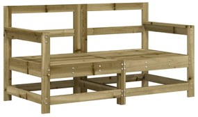 7 pcs conjunto lounge de jardim madeira de pinho impregnada
