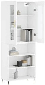Armário alto 69,5x34x180 cm derivados de madeira branco
