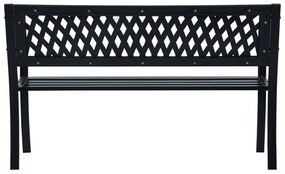 Banco jardim 125 cm aço preto