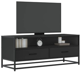 Móvel para TV 100x34,5x40 cm derivados de madeira/metal preto