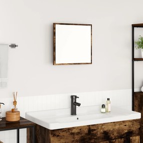 Espelho de Casa de Banho LED Carvalho Fumado 40x8.5x37 cm Madeira Enge