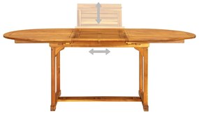 7 pcs conjunto de jantar de exterior madeira acácia maciça