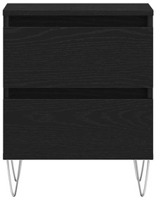 Conjunto de Mesas de Cabeceira 2 pcs Carvalho Preto 40x35x50 cm Madeir