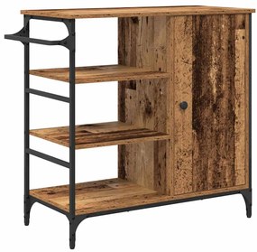 Carrinho de Cozinha Madeira Velha 87,5x38,5x84,5 cm Madeira Engenharia