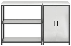 Conjunto de Armazenamento de Cozinha com prateleira 2 pcs Prata