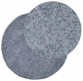 Tapete shaggy de pelo alto PAMPLONA Ø 200 cm azul