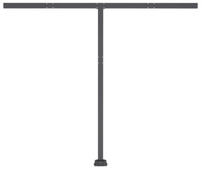 Toldo retrátil manual com LED 350x250 cm azul e branco