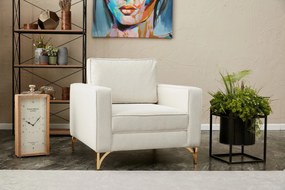 Sofá de 1 Lugar Berlin – Creme Dourado – 90x83x91 cm