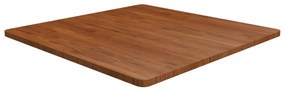 vidaXL Tampo mesa quadrado 90x90x2,5 carvalho tratado castanho-escuro