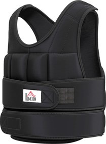 Colete com pesos ajustável, colete com pesos até 10 kg, pesos removíveis, treino, musculação, exercício, boxe, Oxford, 50x60 cm, preto