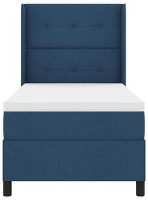 Cama Box com Colchão Azul 80x200 cm em Tecido