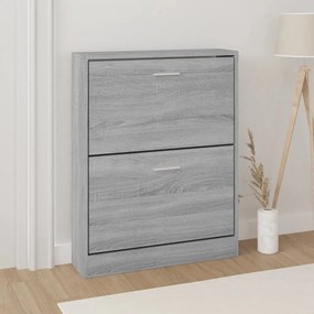 Sapateira 59x17x81 cm derivados de madeira sonoma cinza