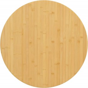 vidaXL Tampo de mesa Ø80x4 cm bambu