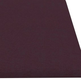 Painel de parede 12 pcs 60x15 cm tecido 1,08 m² roxo