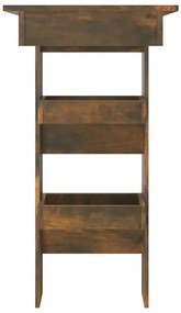 Mesa bar parede 102x45x103,5cm derivado madeira carvalho fumado