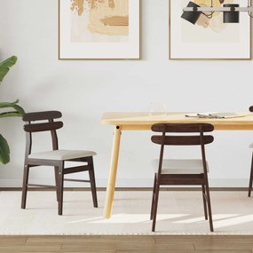 vidaXL Cadeira de jantar 2 pcs Marrom claro e claro