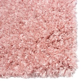 Tapete shaggy de pelo alto com 50 mm 160x230 cm rosa