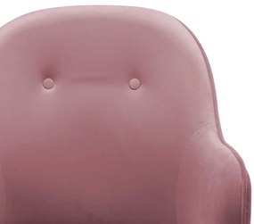 Cadeira de baloiço veludo rosa