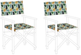 Conjunto de 2 capas multicolor motivo geométrco para cadeiras CINE Beliani