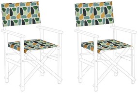 Conjunto de 2 capas multicolor motivo geométrico para cadeiras CINE Beliani