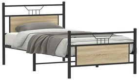 Estrutura cama s/ colchão derivados de madeira carvalho sonoma