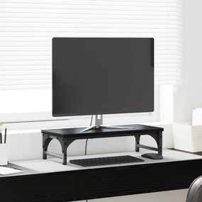 vidaXL Suporte para Monitor Carvalho Preto 55 x 23 x 14 cm