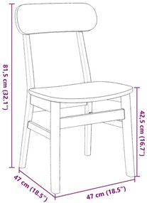 Cadeiras de jantar 2 pcs madeira de seringueira maciça branco