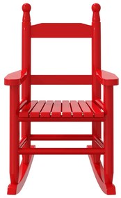Cadeiras de baloiço infantis 2 pcs álamo maciço vermelho