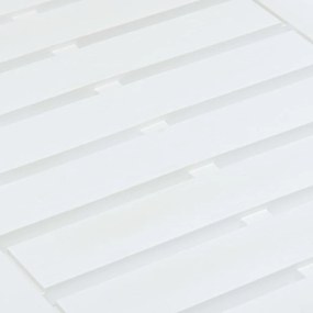 Mesa de jardim 78x55x38 cm plástico branco