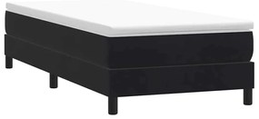 Cama com molas sem colchão 80x220 cm veludo preto