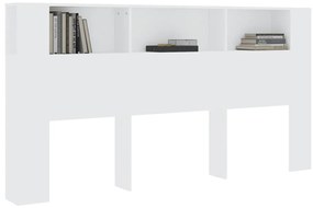 Armário de cabeceira 200x18,5x104,5 cm branco