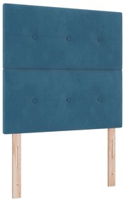 Estrutura de Cama vidaXL Azul Escuro 120x190 cm Veludo