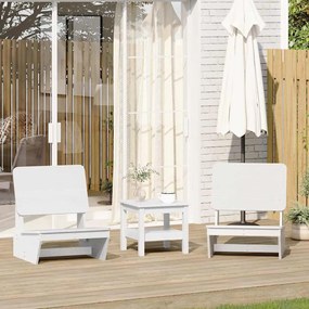 vidaXL Cadeiras de jardim 2 pcs 60x64x70,5 cm pinho maciço branco