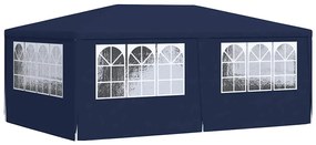 Tenda festas profissional c/ paredes laterais 4x6m 90g/m² azul